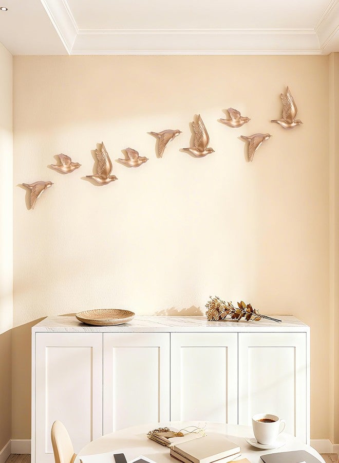 suruim Gold Bird Wall Sculptures Set of 3-3D Wall Art Decor for Living Room, Home Decor Modern Golden Wall Decor & Bird Gallery Wall Art (Gold) - Image 4